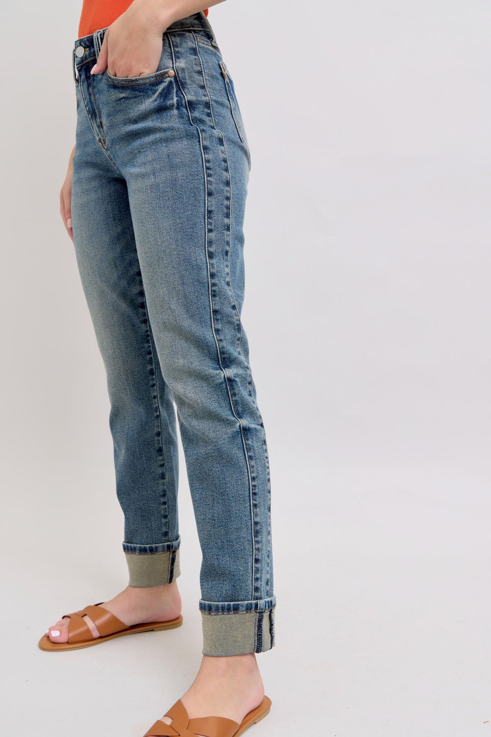 Judy Blue Mid Rise Boyfriend "Vintage" Jean