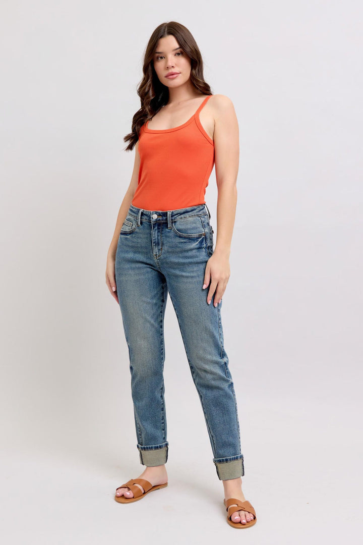 Judy Blue Mid Rise Boyfriend "Vintage" Jean