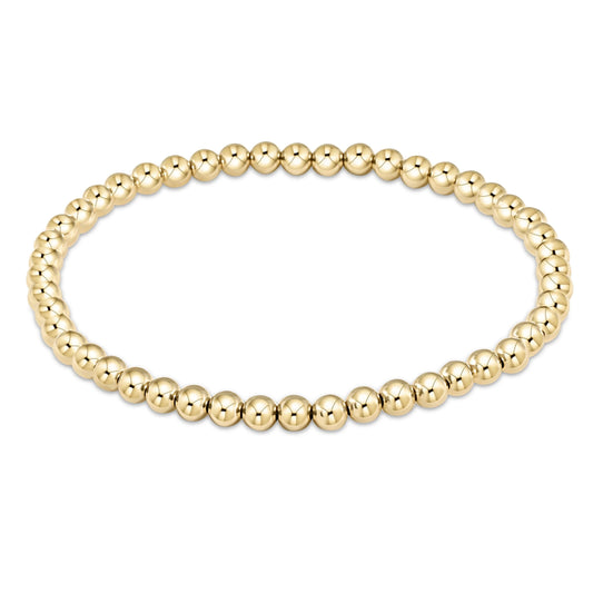 E Newton Classic Gold 4MM Bead Bracelet