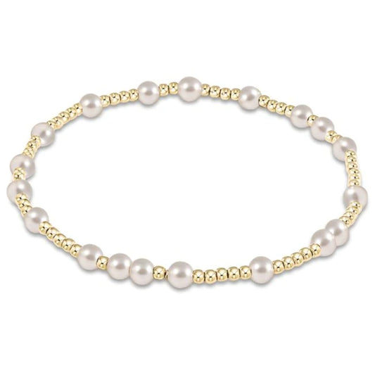 E Newton Hope Unwritten 4mm Bead Bracelet Pearl