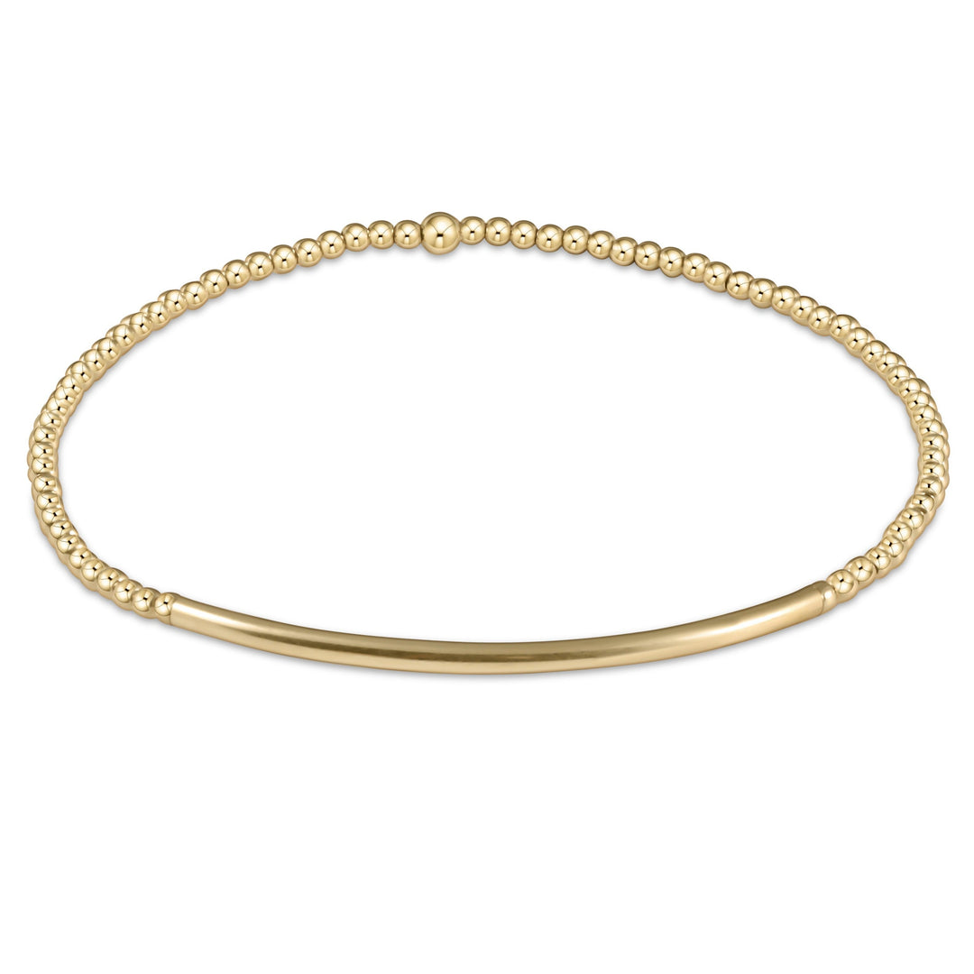 E Newton Bliss Bar Gold 2mm Bracelet