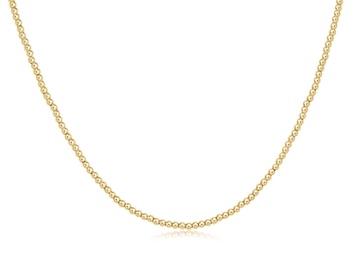 17" Choker Beaded Classic Gold 2mm