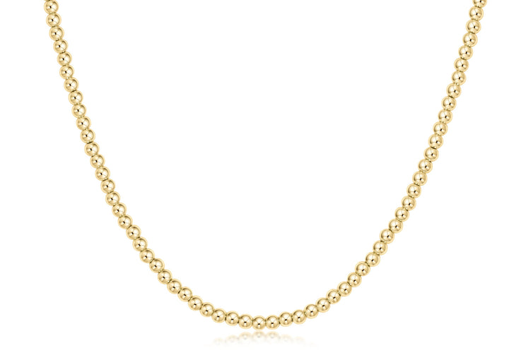 17" Choker Beaded Classic Gold 3mm