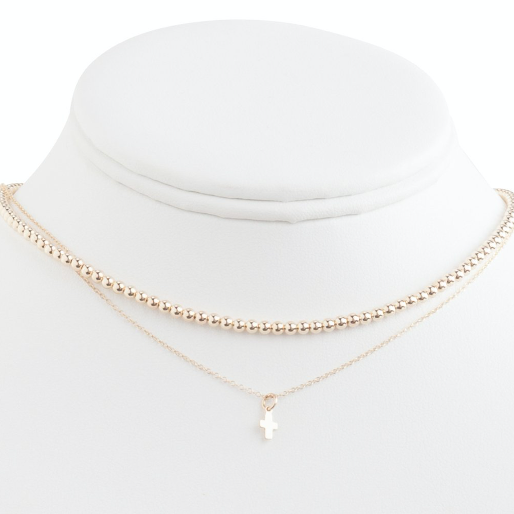 17" Choker Beaded Classic Gold 3mm