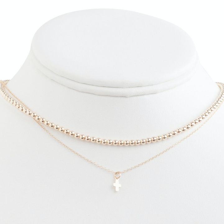 17" Choker Beaded Classic Gold 3mm