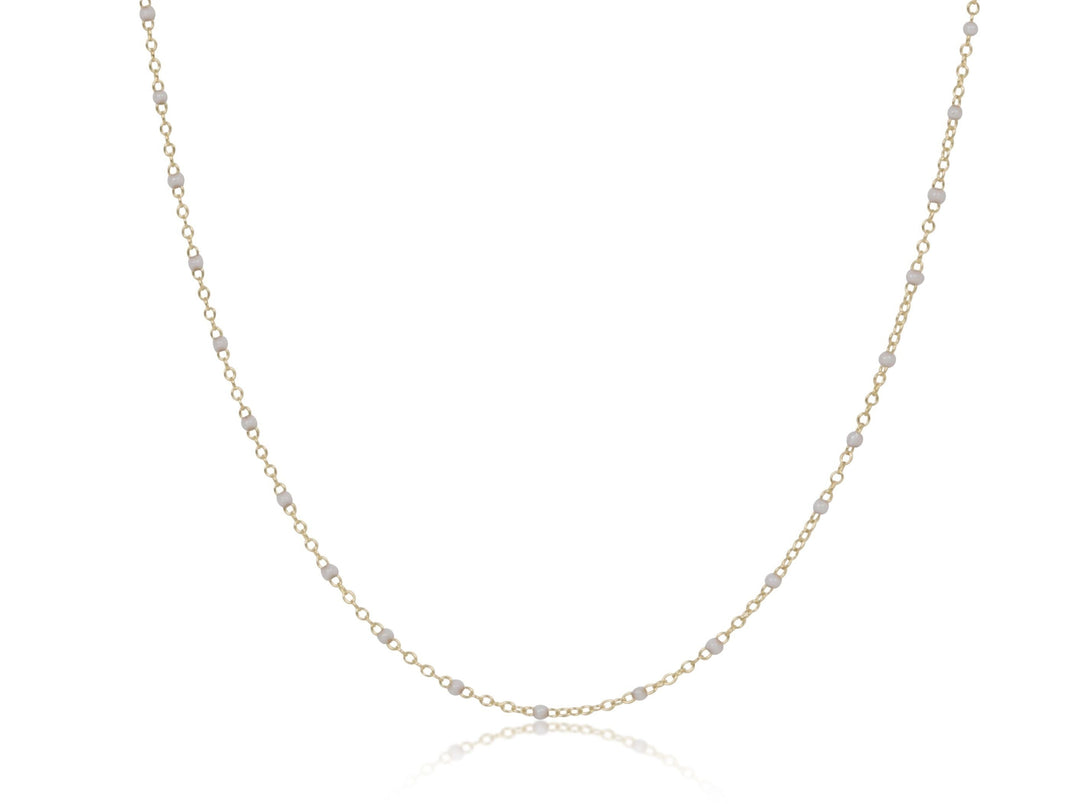 E Newton Choker Simplicity Chain 15" Gold Pearl 2mm
