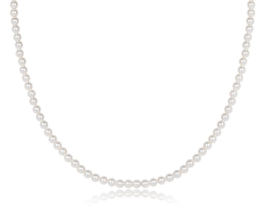 17" Choker Beaded Classic Pearl 3mm