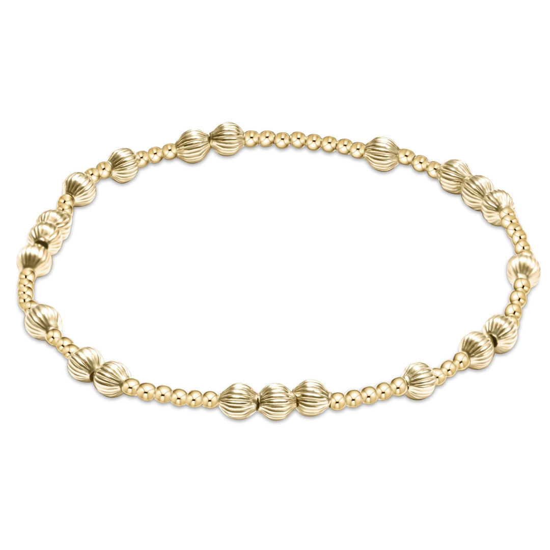 E Newton Hope Unwritten Dignity 4mm Bead Bracelet Gold