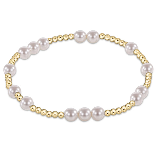 E Newton Hope Unwritten 5mm Bead Bracelet Pearl