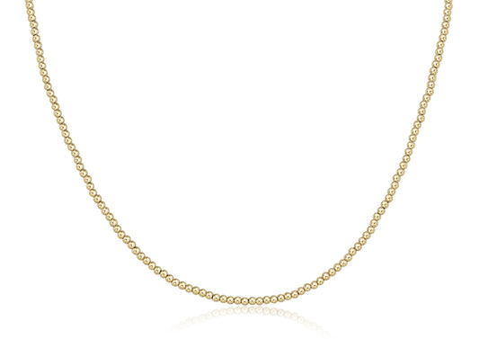 E Newton Choker Classic Gold 2.5MM Bead 15"