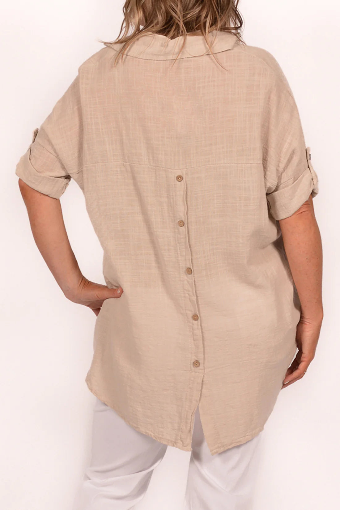 Large Button Back Henley Shirt