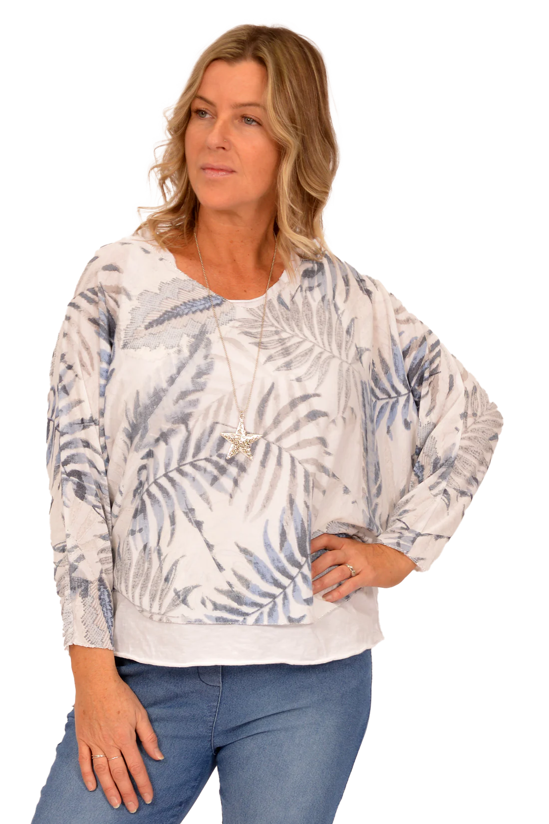 Leaf Print 2 Pc Tunic