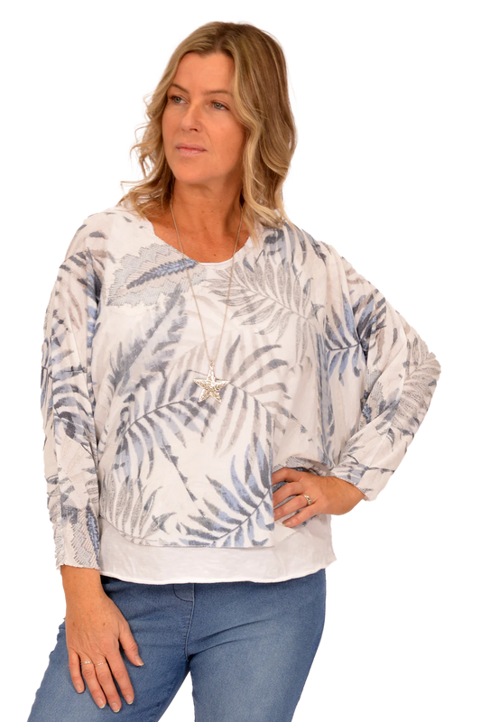 Leaf Print 2 Pc Tunic