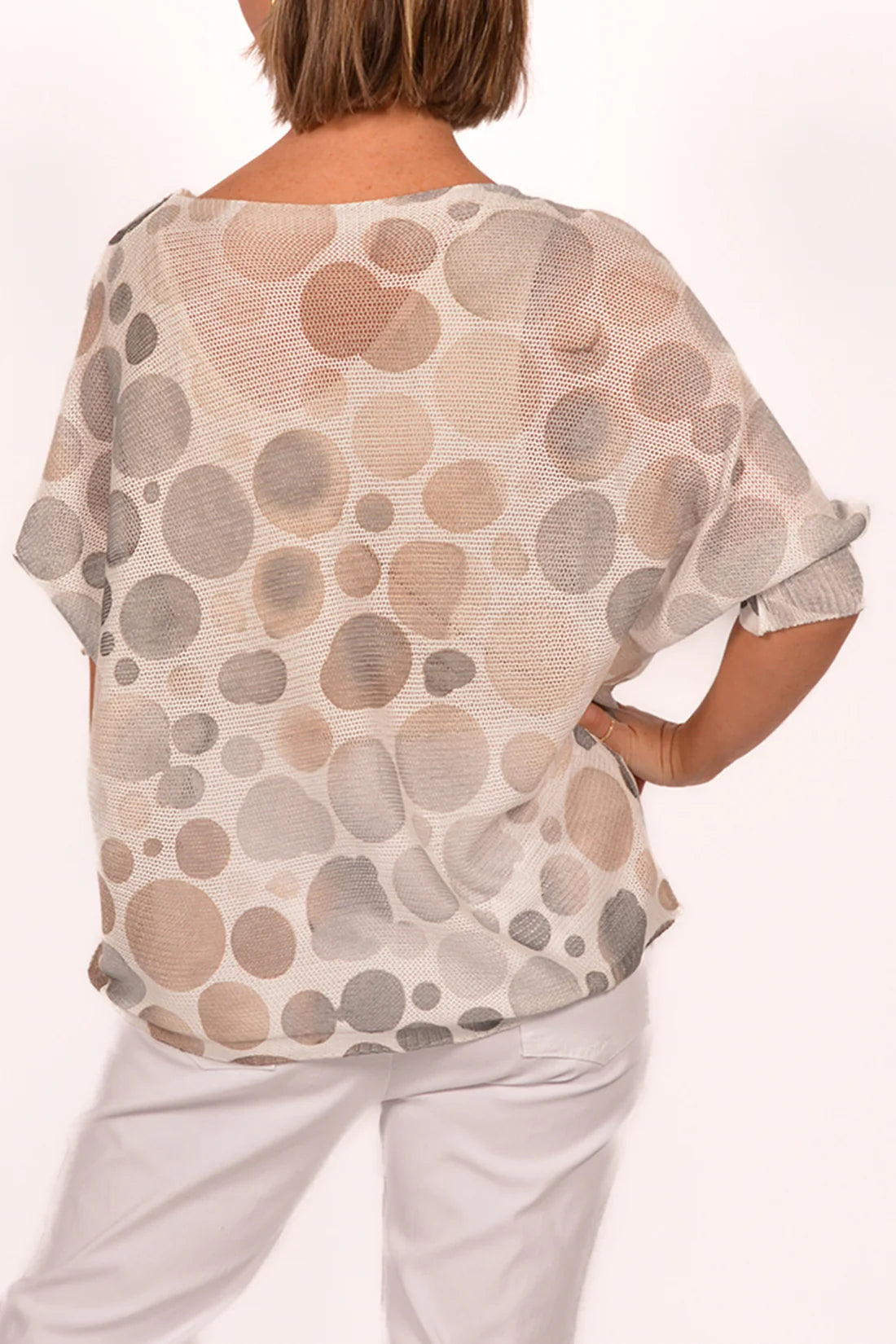 Polka Dot Knit Top