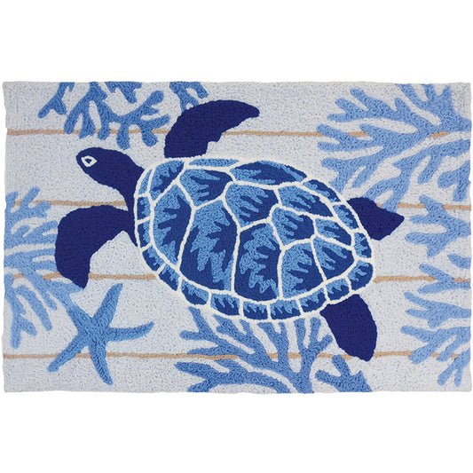 Rug Indigo Turtle