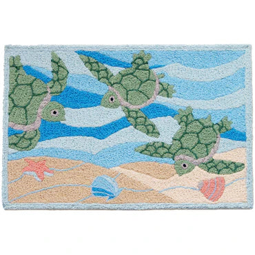 Rug Turtles Swimming