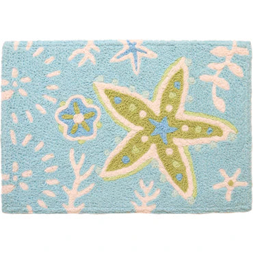 Rug Marine Green Starfish