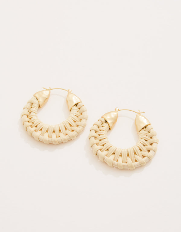 Wicker Hoop Earrings