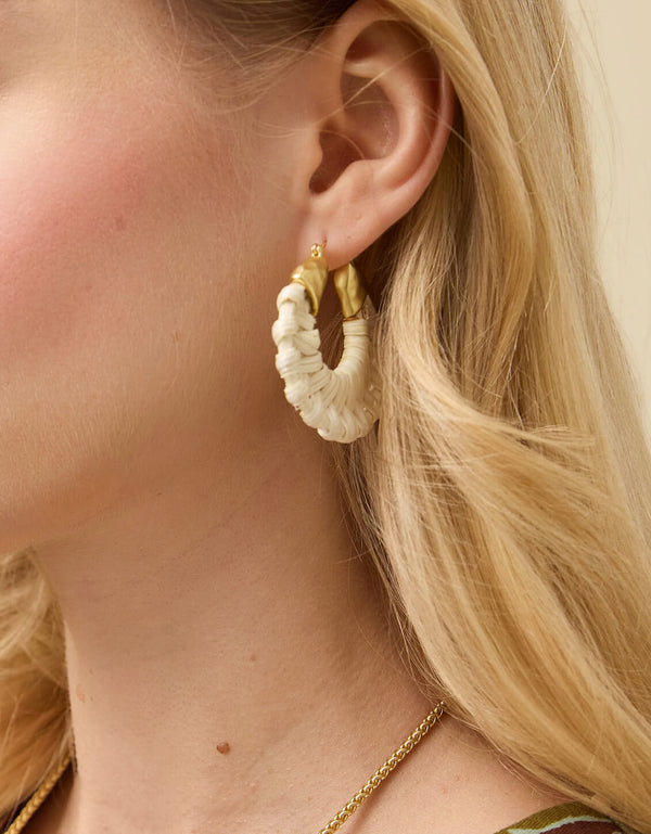 Wicker Hoop Earrings