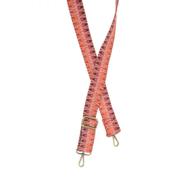 Joy 1.5" Fuschia Embroidered Guitar Strap