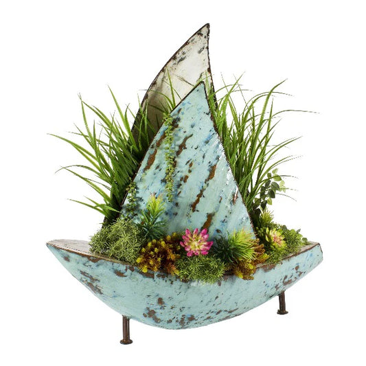 Recycled Metal Planter Hemmingway