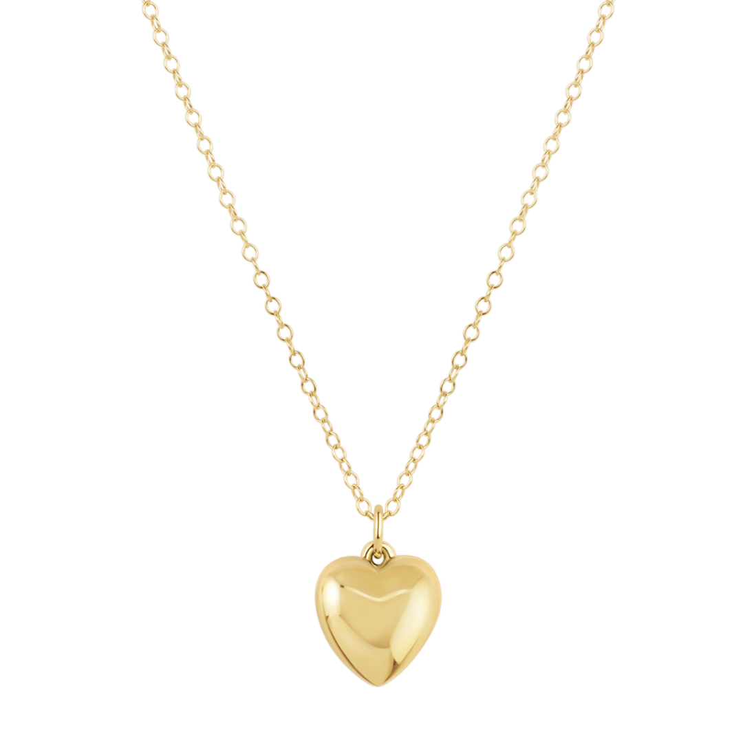 16" Necklace Gold Love Plush Gold Charm