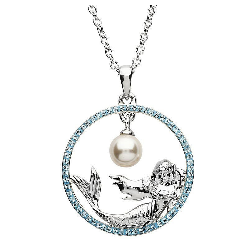 Sterling Silver Mermaid Pearl Necklace