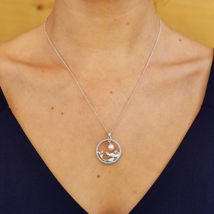 Sterling Silver Mermaid Pearl Necklace
