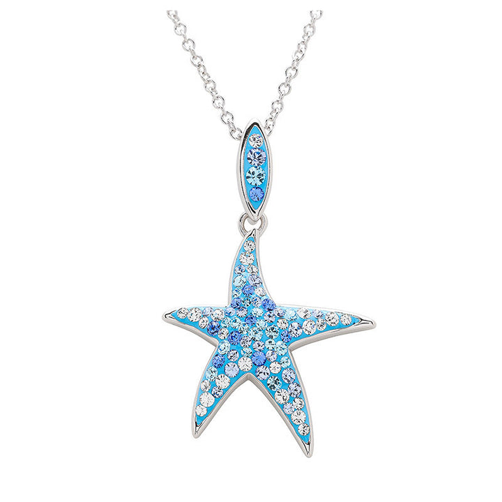 Sterling Silver Crystal Star Necklace