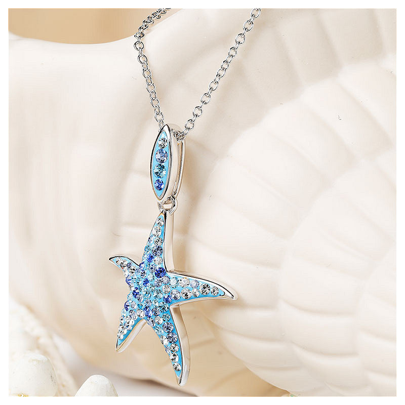 Sterling Silver Crystal Star Necklace