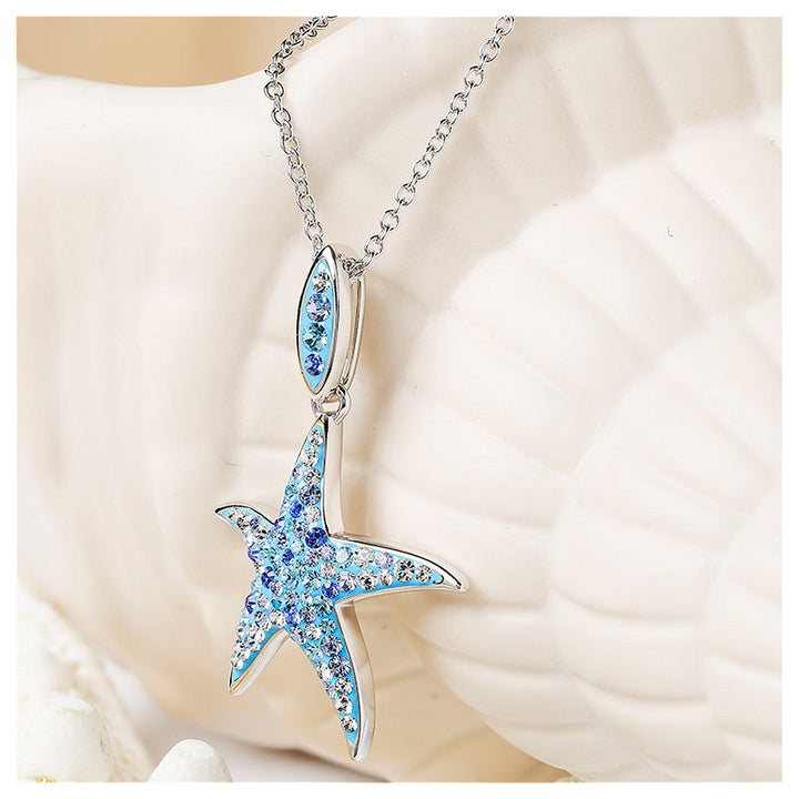 Sterling Silver Crystal Star Necklace