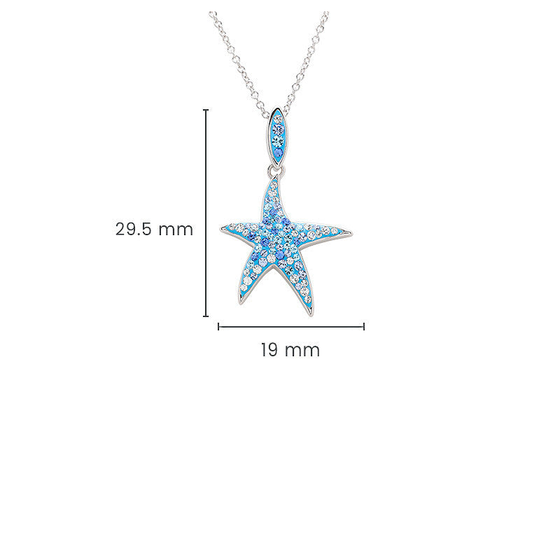 Sterling Silver Crystal Star Necklace