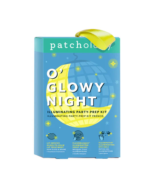 Patchology Merry and Bright eye gel, sheet mask and lip balm kit