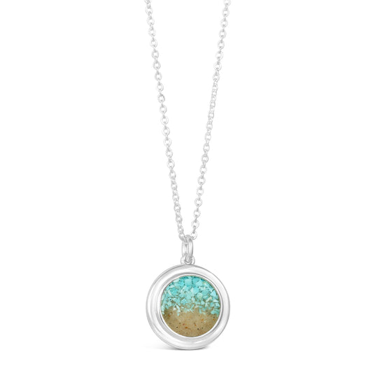 Explorer Round Drop Necklace - Turquoise Gradient (FMB Sand)