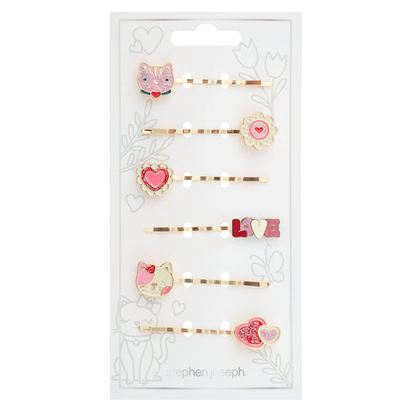 Girls enamel hair pins