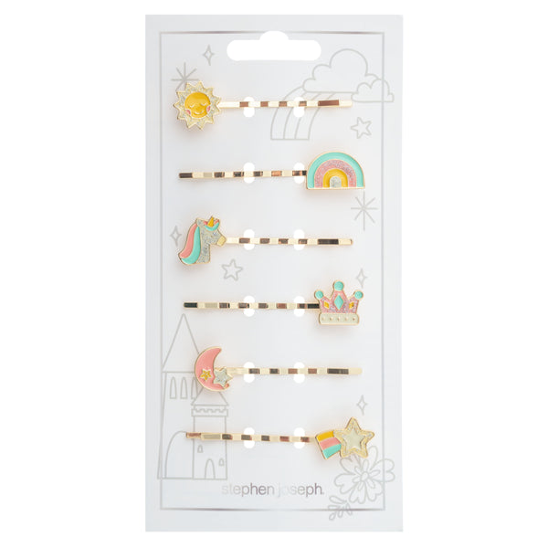 Girls enamel hair pins