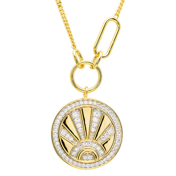 14KT Gold Vermeil Sun Necklace