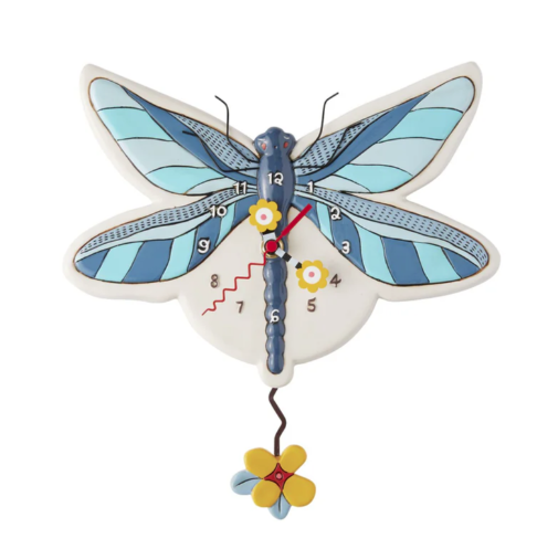 Blue Dragonfly Clock