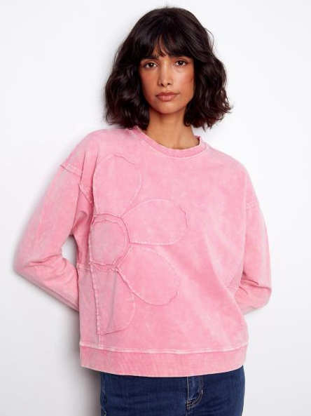 Charlie B Top w/ Flower Design