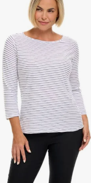 Cut Loose Striped Boatneck T