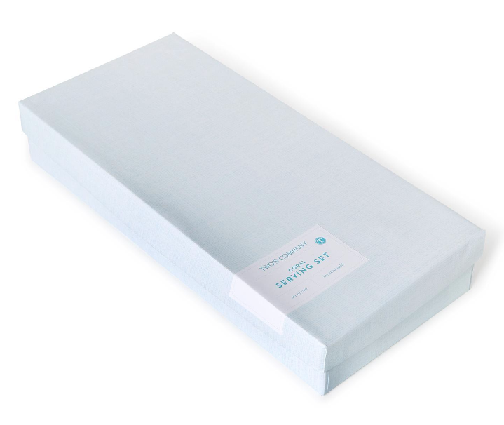 Seafoam Coral Server Set w/ Gift Box