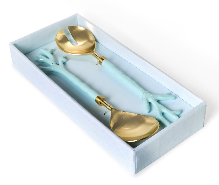Seafoam Coral Server Set w/ Gift Box