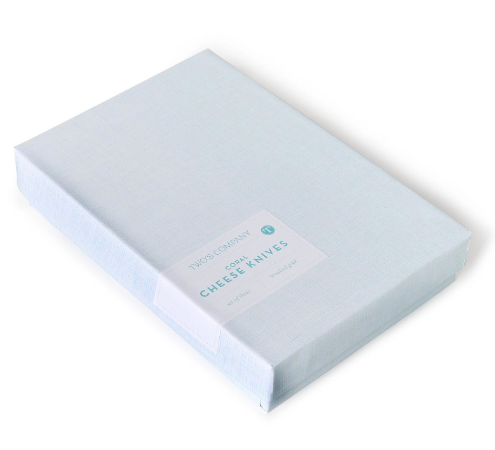 Seafoam Coral Cheese Knives w/ Gift Box