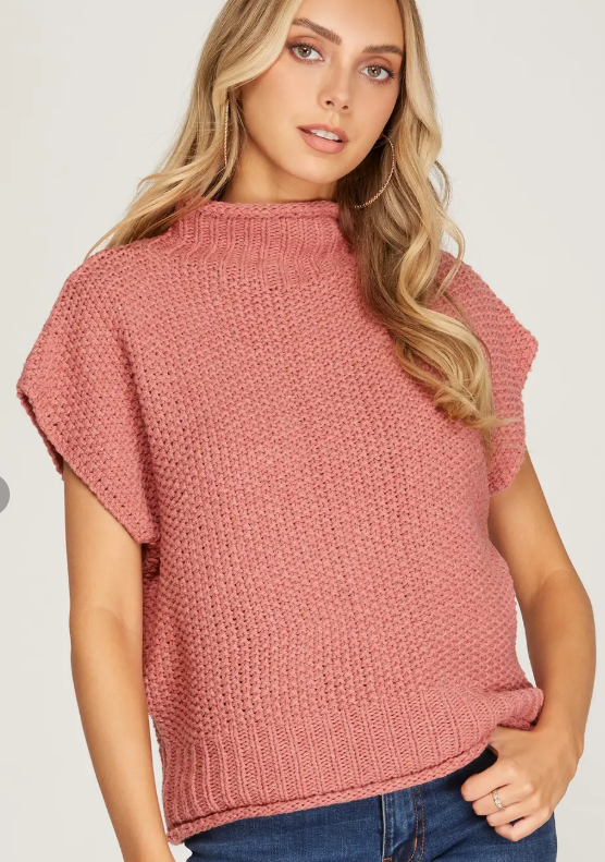 Funnel neck sweater