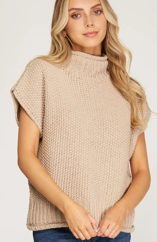 Funnel neck sweater