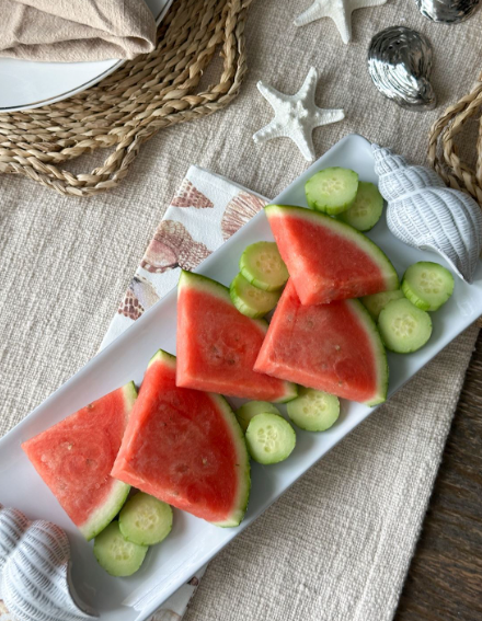 Mud Pie Shell Tray w/ towel set