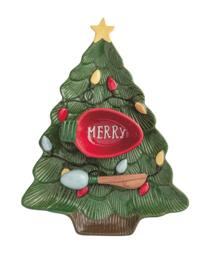 Mud Pie Christmas Tree Chip & Dip