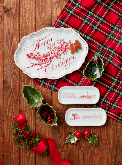 Mud Pie Holly Tidbit Bowl Set