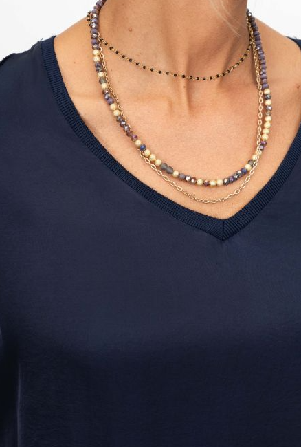 Look Mode Flowy Satin Blouse