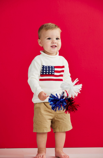 Mud Pie American Flag Sweater